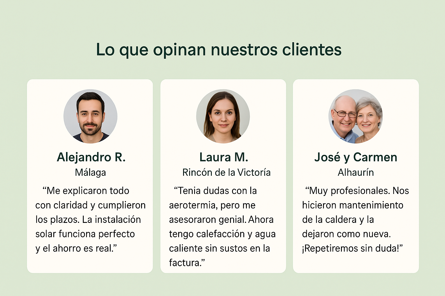 Testimonios de clientes satisfechos